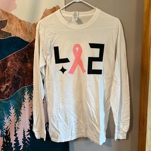Gildan White “412” Breast Cancer Awareness Long Sleeve